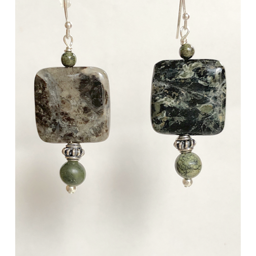 "Snakeskin" Jasper Earrings - BE098