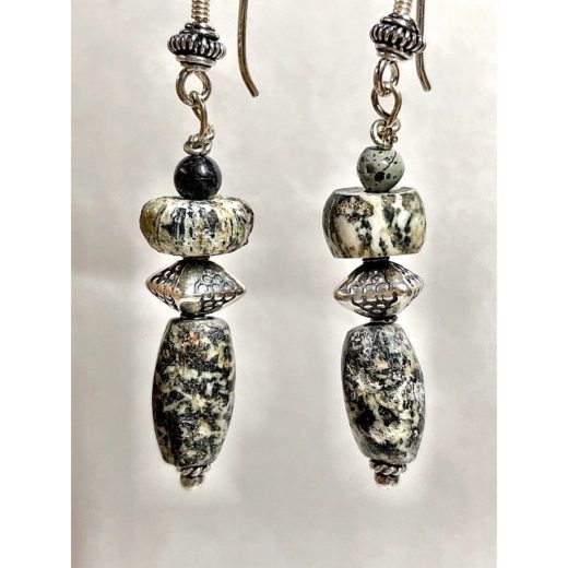 Earrings with Ancient Stone Beads - RE100