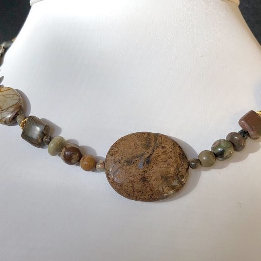Short Picasso Jasper Necklace - BN107