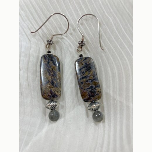jasper with labradorite and silver BE143